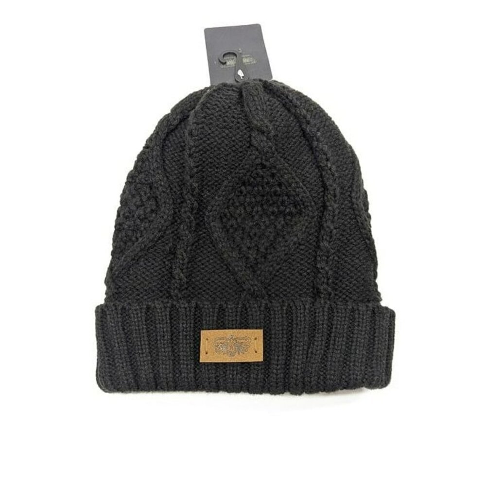 Angela & William Women's Beanie with Sherpa Lining Black O/S (MSRP $44)